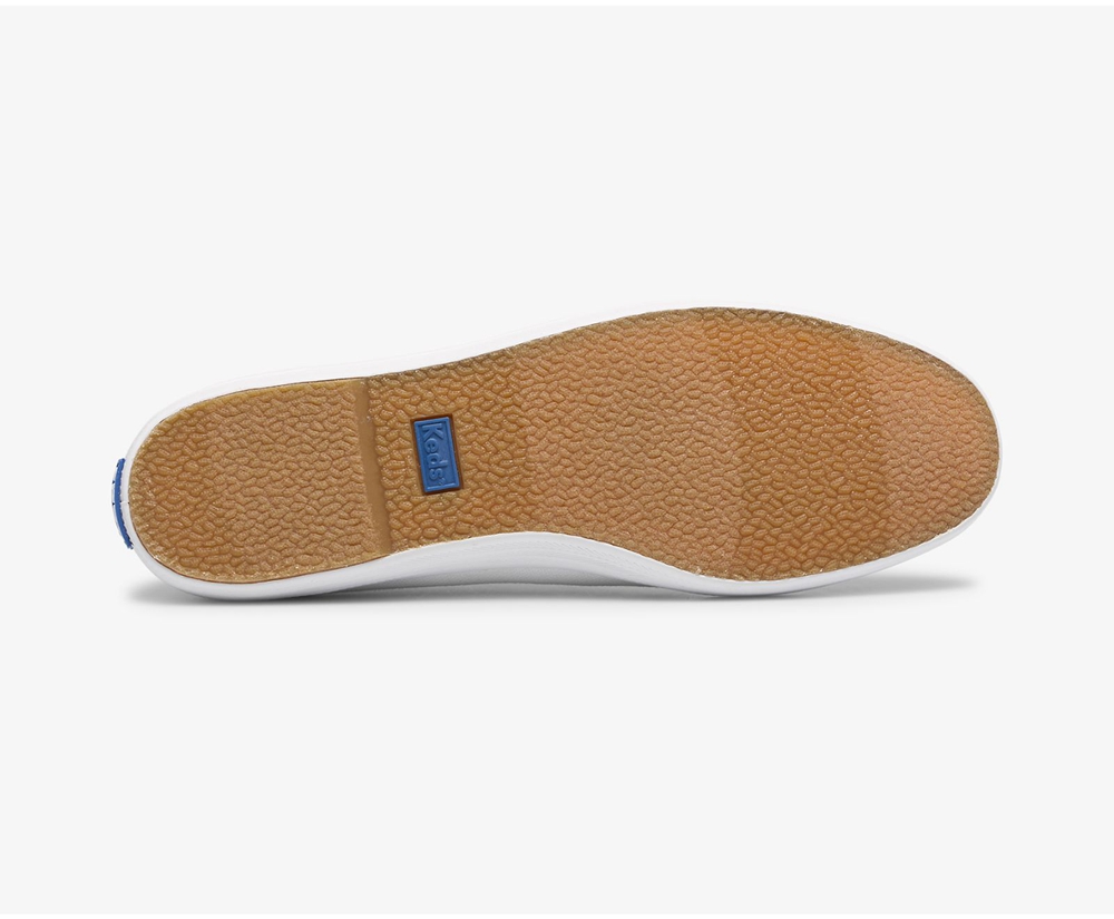 Keds Slip Ons Damen Weiß - Champion Slip On Organic Cotton Segeltuch - GQK-042186